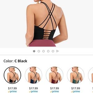 2 Yoga sports bras black and white